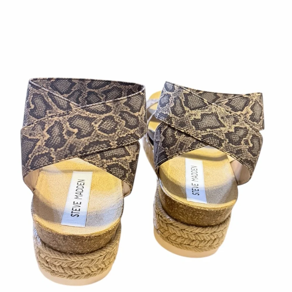💜🌼NIB STEVE MADDEN KIMMIE BLU SNAKE Espadrille Sandals